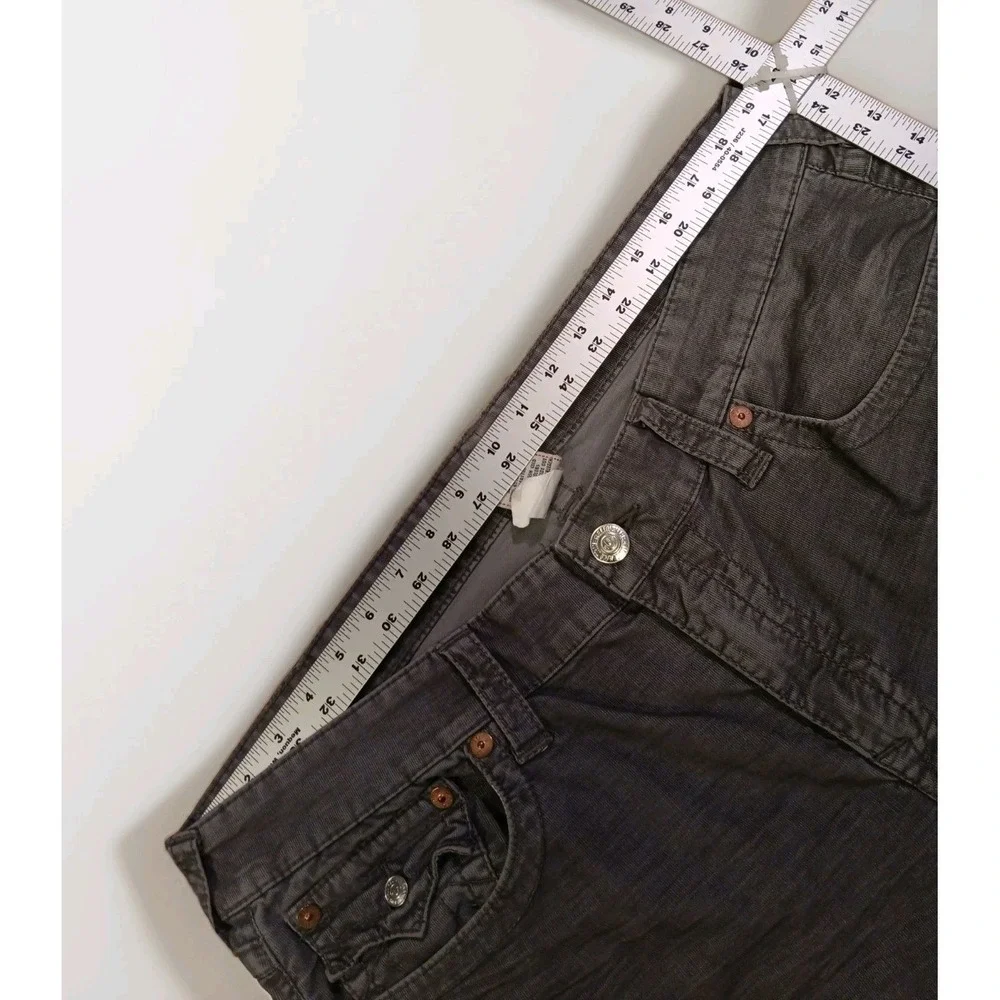 Vintage True Religion Ricky Corduroy Straight Leg Jeans Gray Men's Size 38 x 33